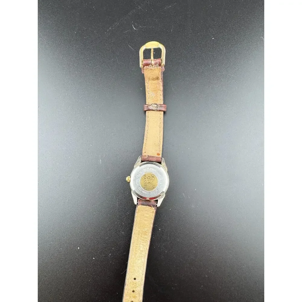 Vintage LA Express Quartz Moon Phase Blue Dial Watch